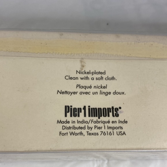 Pier 1 Exclusive Glitter Napkin Rings Lot of 6 Nickel Plated Sparkly Jeweled - Picture 4 of 11